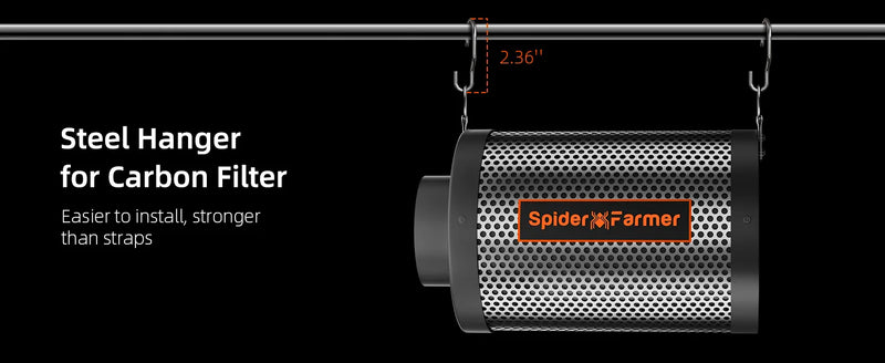 Spider Farmer 100mm Exhaust Complete Kit | 348 m³/h + Speed Controller & Carbon Filter