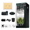Mars Hydro grow tent kit in black and green with 4-inch ventilation system and active carbon filter