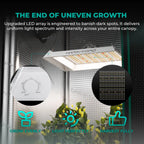 Mars Hydro TS 600 LED grow light in white with aluminum heat sink, fanless passive cooling system