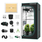 Mars Hydro TS 1000 Komplett-Set Übersicht mit 150W LED und 80x80cm Zelt.