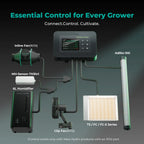Mars Hydro TS-600 LED grow light in matte black with aluminum heat sink and fanless passive cooling system