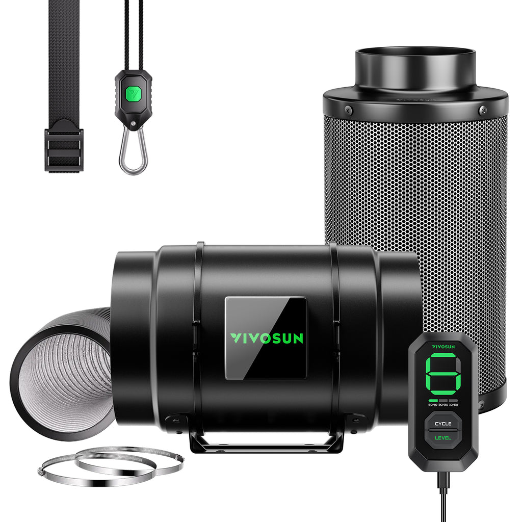 Vivosun Abluftset G8 200mm - 1232 m³/h + Controller - Eacygrow