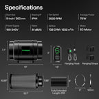 Vivosun Abluftset G8 200mm - 1232 m³/h + Controller - Eacygrow