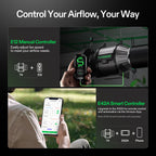 Vivosun Abluftset T4 100mm - 357 m³/h + Controller - Eacygrow
