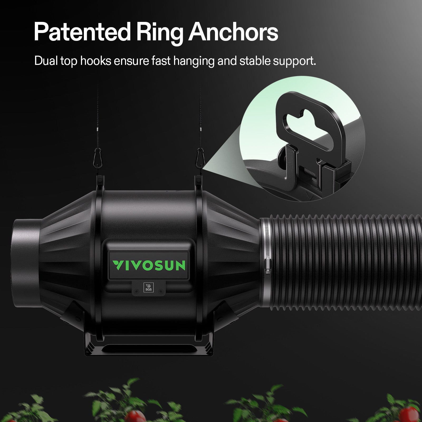 Vivosun Abluftset T4 100mm - 357 m³/h + Controller - Eacygrow