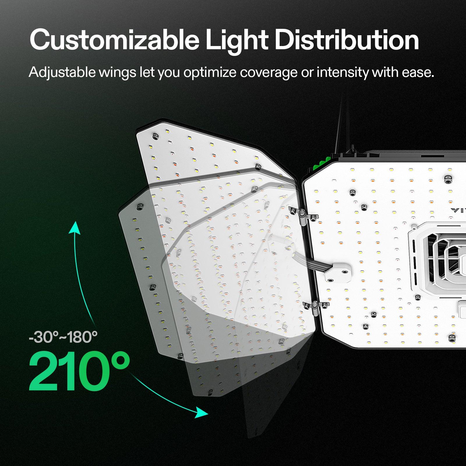 Vivosun AeroLight Wing LED - Einstellbares Spektrum 200W - Eacygrow