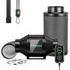 Vivosun G4 100mm Abluftset  - 331 m³/h + Controller - Eacygrow