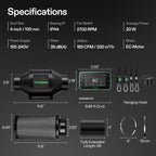 Vivosun G4 Pro 100mm Smart Abluftset  - 331 m³/h + GrowHub - Eacygrow