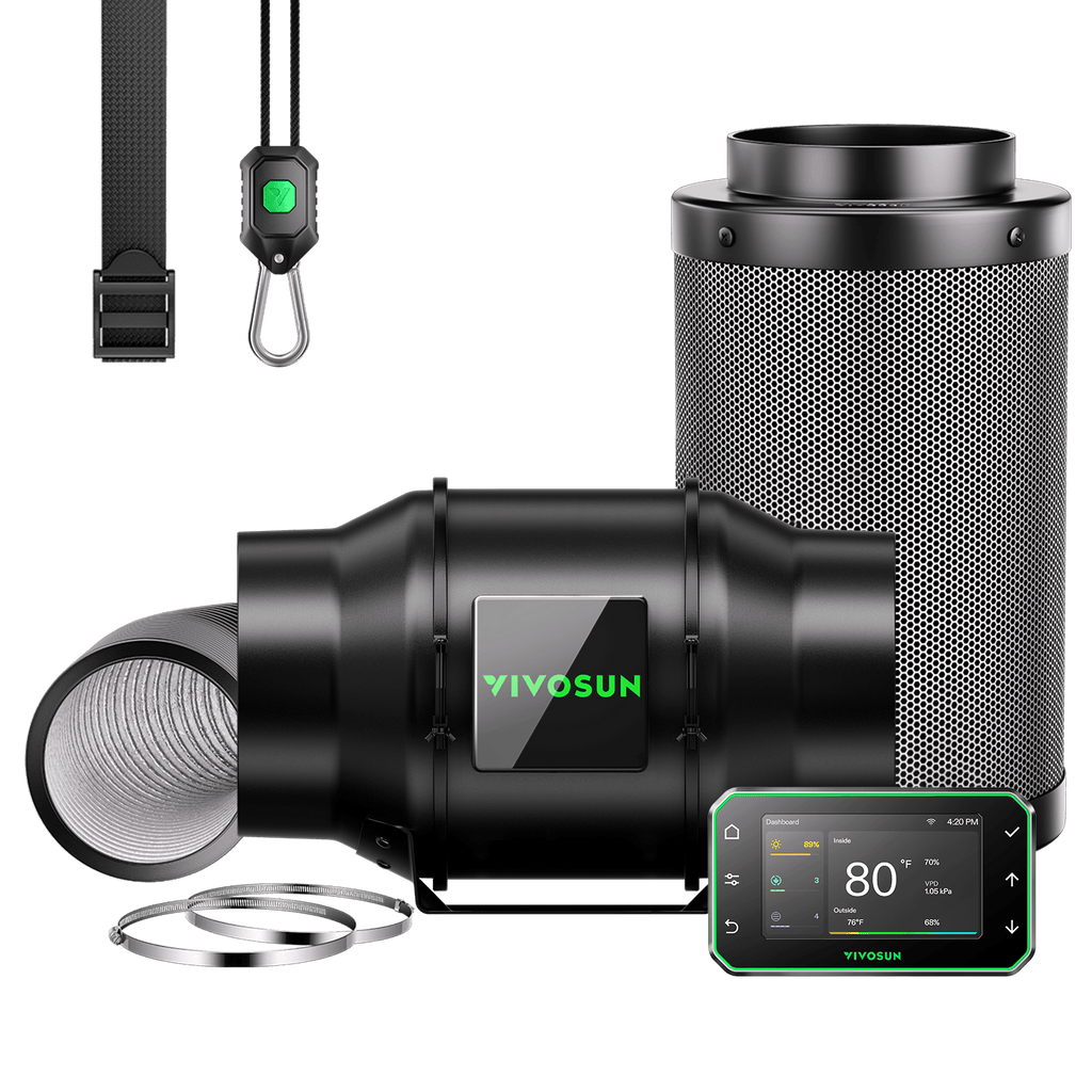 Vivosun G6 Pro 150mm Smart Abluftset - 659 m³/h + GrowHub - Eacygrow