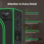 Vivosun Growbox Pro 120x60x180cm | 2000D Oxford - Eacygrow