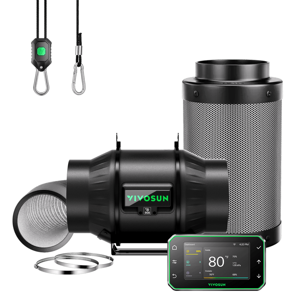Vivosun Smart Abluftset T6 Pro 150mm – 693 m³/h + GrowHub - Eacygrow