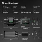 Vivosun Smart Abluftset T6 Pro 150mm – 693 m³/h + GrowHub - Eacygrow