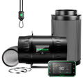 Vivosun Smart Abluftset T8 Pro 200mm – 1413 m³/h + GrowHub - Eacygrow