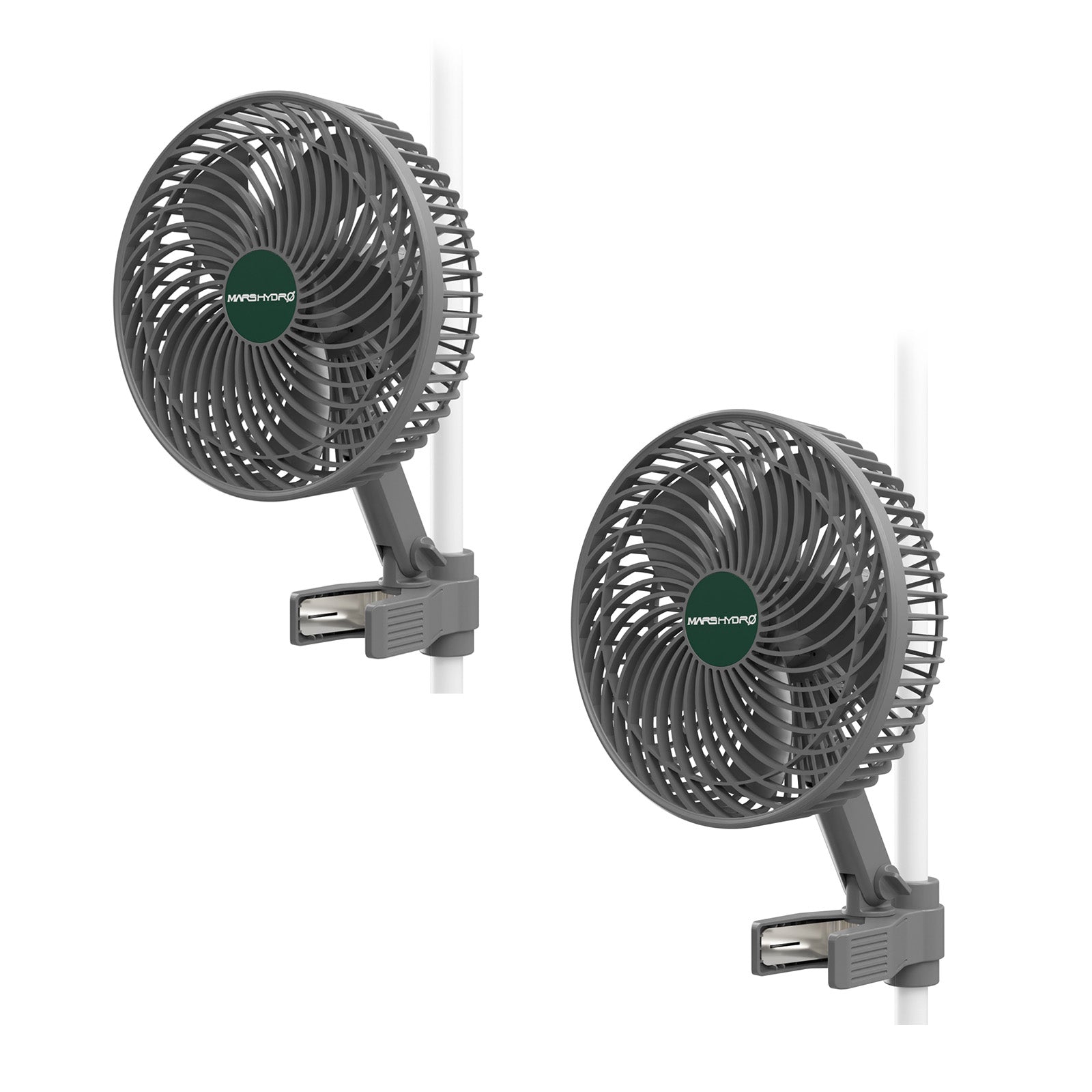 Mars Hydro 6-Zoll Clip Fan 2er-Pack – Doppelset oszillierende Klemmventilatoren mit jeweils 10 Geschwindigkeitsstufen für die komplette Luftzirkulation im Growzelt zum Sparpreis.