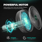 Kraftvoller Motor mit bis zu 2100 RPM – Der Mars Hydro Clip Fan kombiniert hohe Laufruhe mit extremer Leistung für ein gesundes Klima und starke Pflanzenstämme.