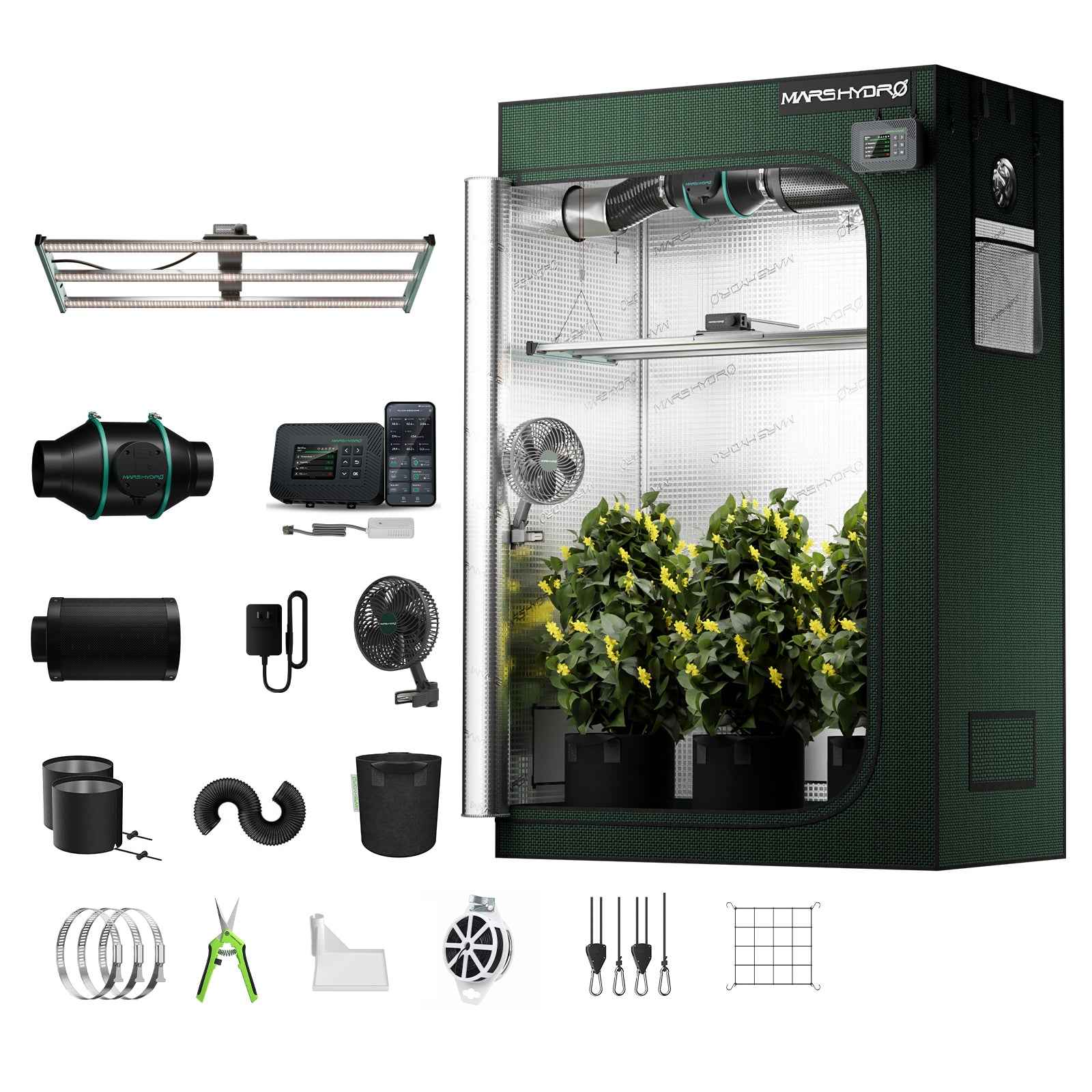 Mars Hydro FC4000 Smart Komplettset Pro | 120x60x180cm Growzelt