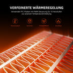 Energiesparendes Display des Spider Farmer Heizers mit automatischer Abschaltung – Schützt vor störenden Lichtquellen im Zelt während der Dunkelphase.
