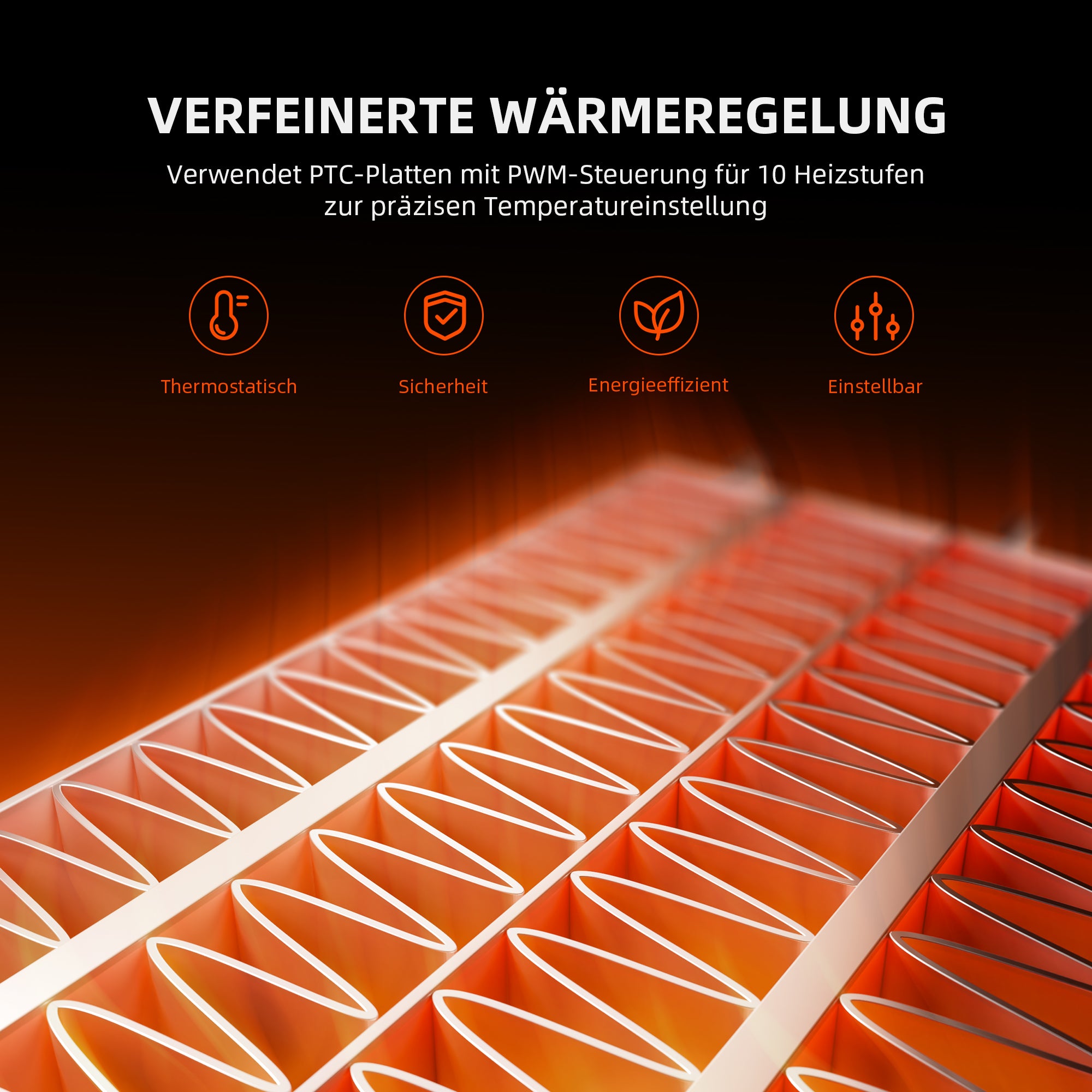 Energiesparendes Display des Spider Farmer Heizers mit automatischer Abschaltung – Schützt vor störenden Lichtquellen im Zelt während der Dunkelphase.