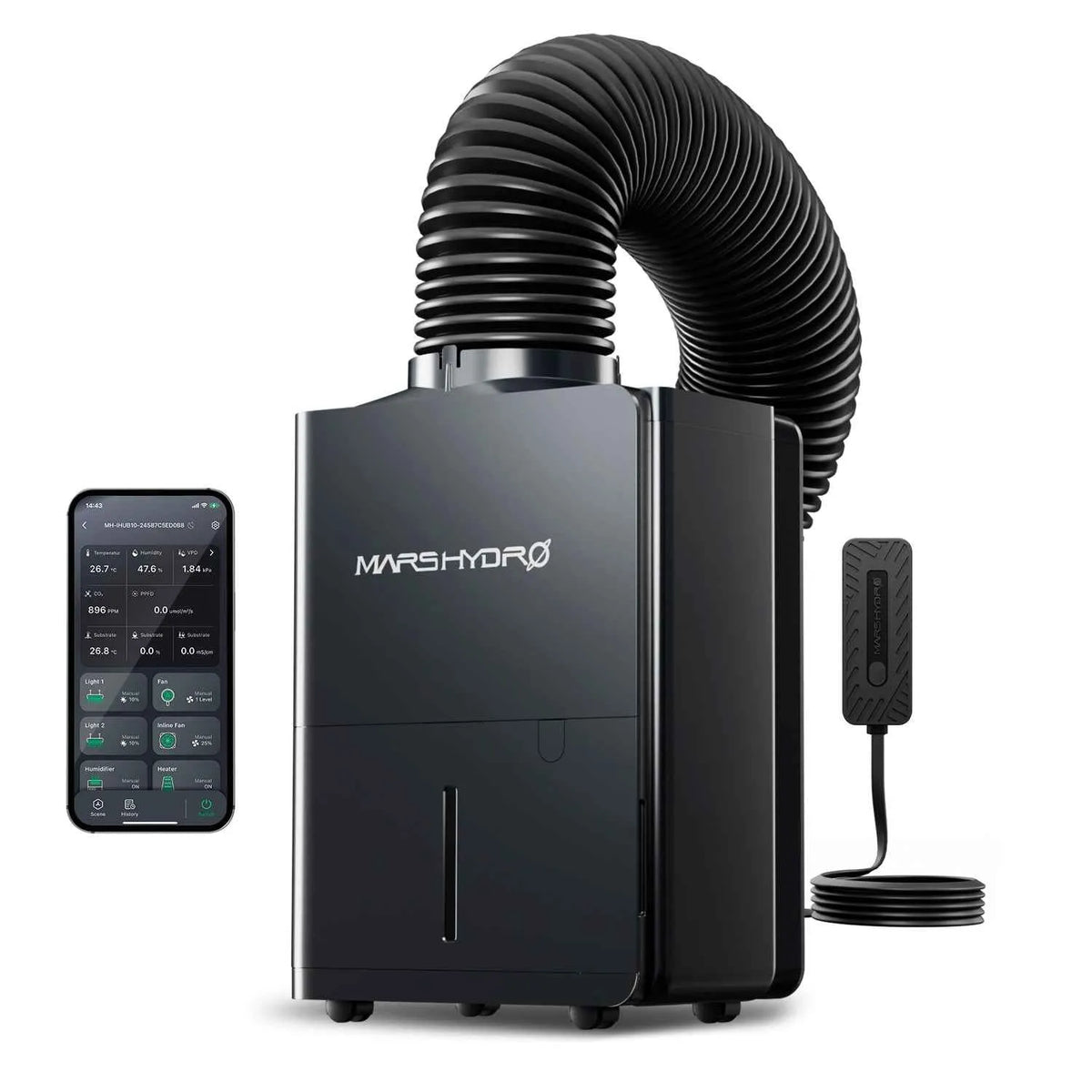 Mars Hydro Luftentfeuchter | 12L/Tag + Klimasensor