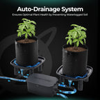Zentrales Abpumpen von Runoff-Wasser mit der Mars Hydro Pumpe im 4er-Setup.