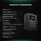 Kompakter Mars Hydro iTime Smart Timer mit EU-Standardstecker – Platzsparendes Design für Mehrfachsteckdosen im Growzelt zur einfachen Automation von Zubehörgeräten.