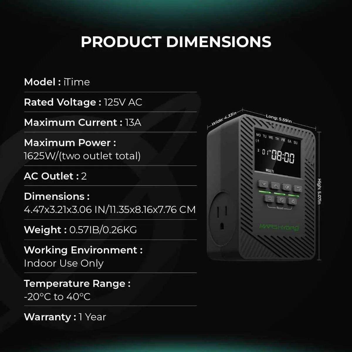 Mars Hydro iTime | 2-in-1 Smart Timer