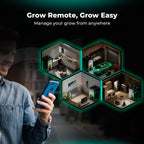 Weltweite Fernsteuerung des Growrooms via Mars Hydro App – Überwachung und Anpassung aller Klimaparameter in Echtzeit, egal ob von zu Hause oder unterwegs.