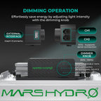 Detailaufnahme der Dimm-Steuerung der Mars Hydro TS 3000 LED