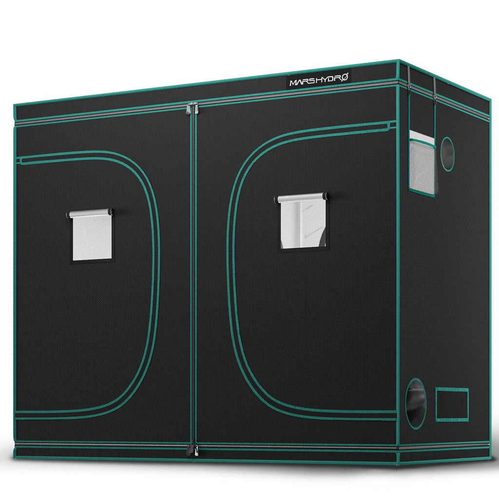 Mars Hydro Großraum-Zelt 240x120x200 cm für kommerzielle Setups und bis zu 18 Pflanzen.