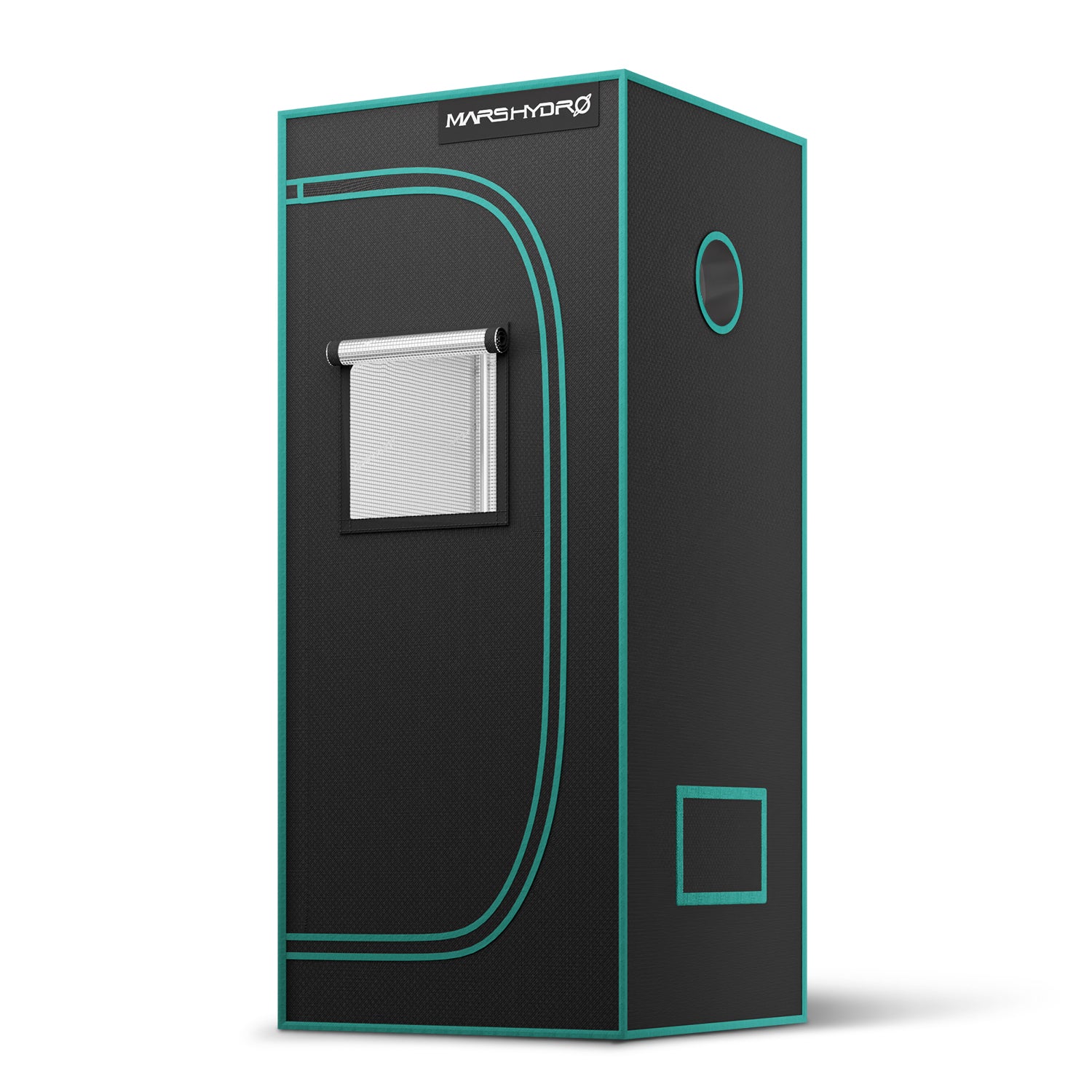 Kompaktes Growzelt 70x70x160 cm aus reißfestem 1680D Material für 1-3 Pflanzen.