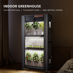 Kompakte Indoor-Anzuchtstation 70x35x150cm für 1-2 Pflanzen und Klone.