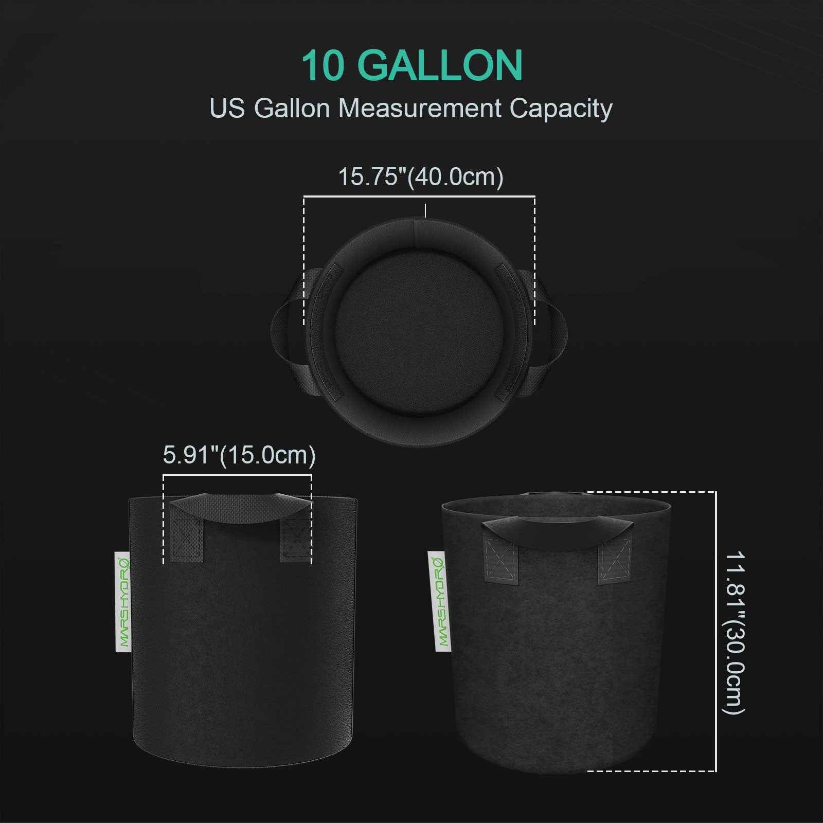 Mars Hydro Stofftöpfe 5-Pack | 38L