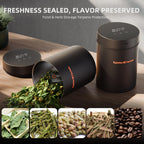 Spider Farmer 2L Auto-Cure Smart Jar in sleek black — designed for optimal food and herb storage with advanced terpene protection