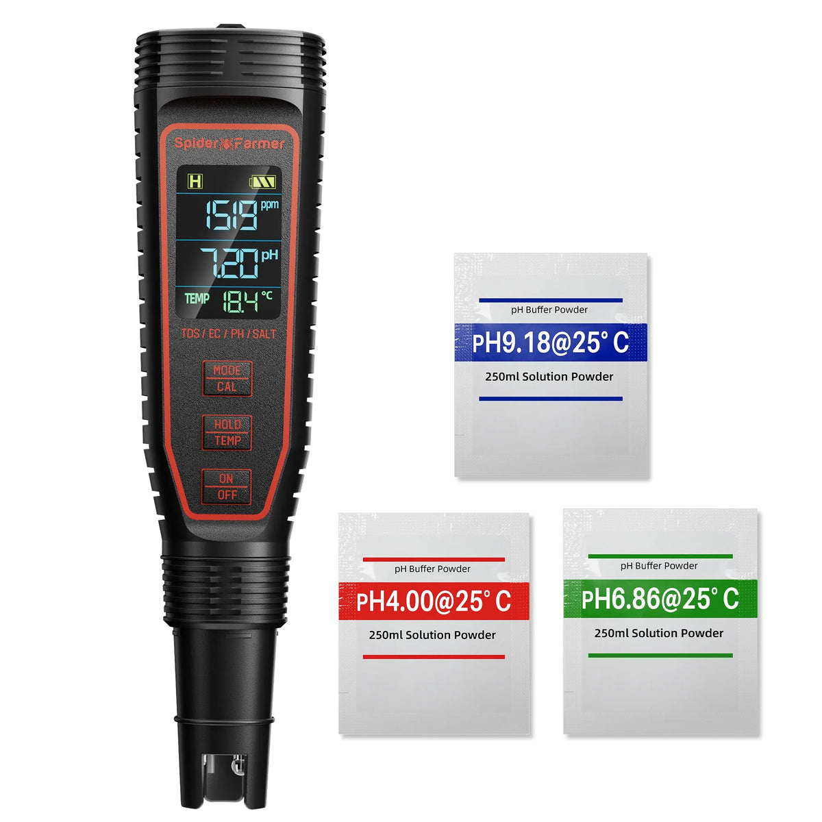 Spider Farmer 5-in-1 pH- & EC-Messgerät - Eacygrow