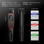 Spider Farmer 5-in-1 pH and EC meter with a sleek black design — features precise readings for pH, temperature, and conductivity.