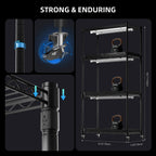 Sturdy Spider Farmer 4-tier plant stand featuring 108W grow lights with adjustable shelves for optimal plant growth.